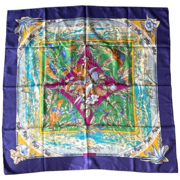 Hermes Tropiques 100% Silk Scarf - Picture 1 of 6
